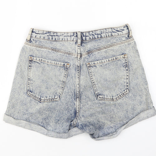 New Look Womens Blue  Cotton Hot Pants Shorts Size 10 L4 in Regular