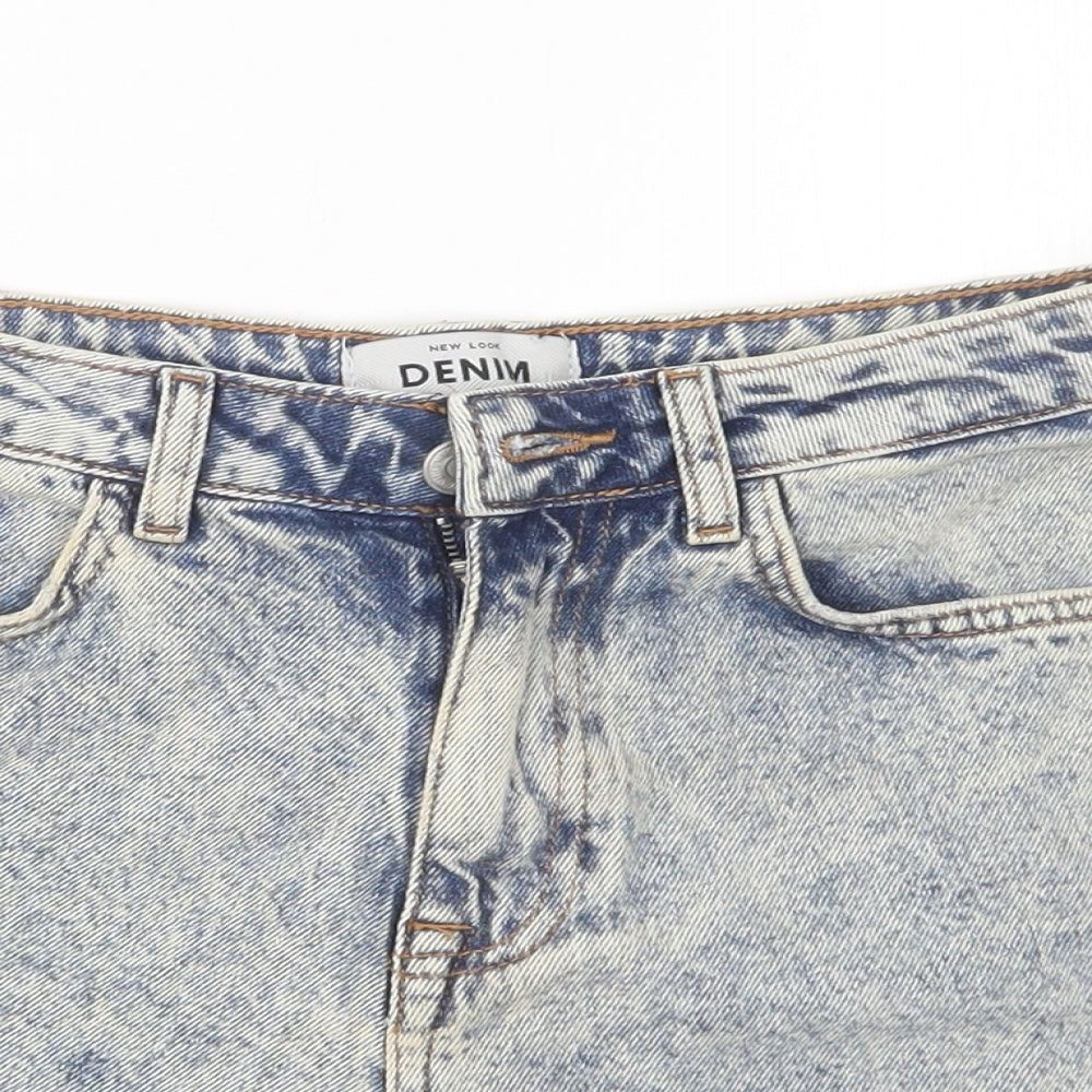 New Look Womens Blue  Cotton Hot Pants Shorts Size 10 L4 in Regular