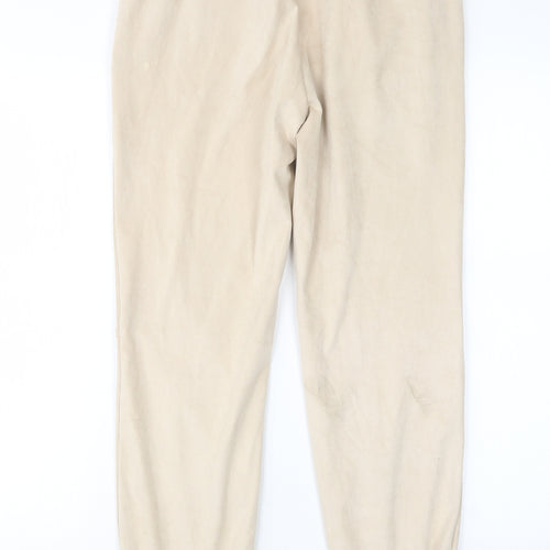 F&F Womens Beige  Polyester Sweatpants Trousers Size 8 L27 in Regular