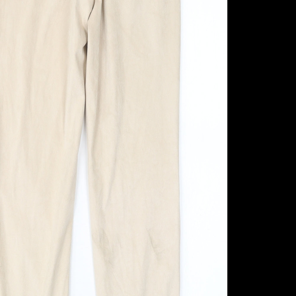 F&F Womens Beige  Polyester Sweatpants Trousers Size 8 L27 in Regular