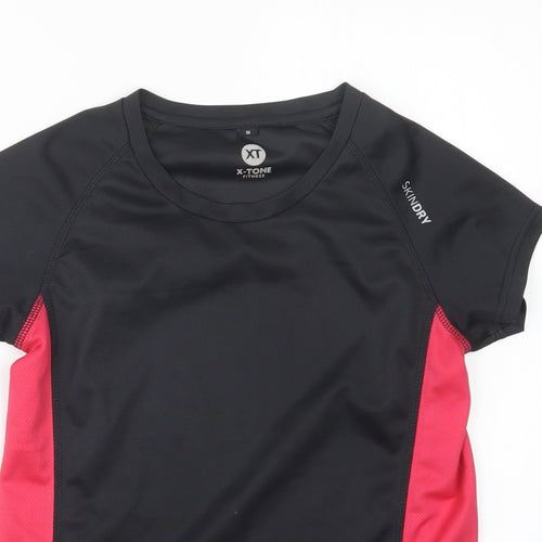 X-Tone Womens Multicoloured  Polyester Basic T-Shirt Size S Round Neck