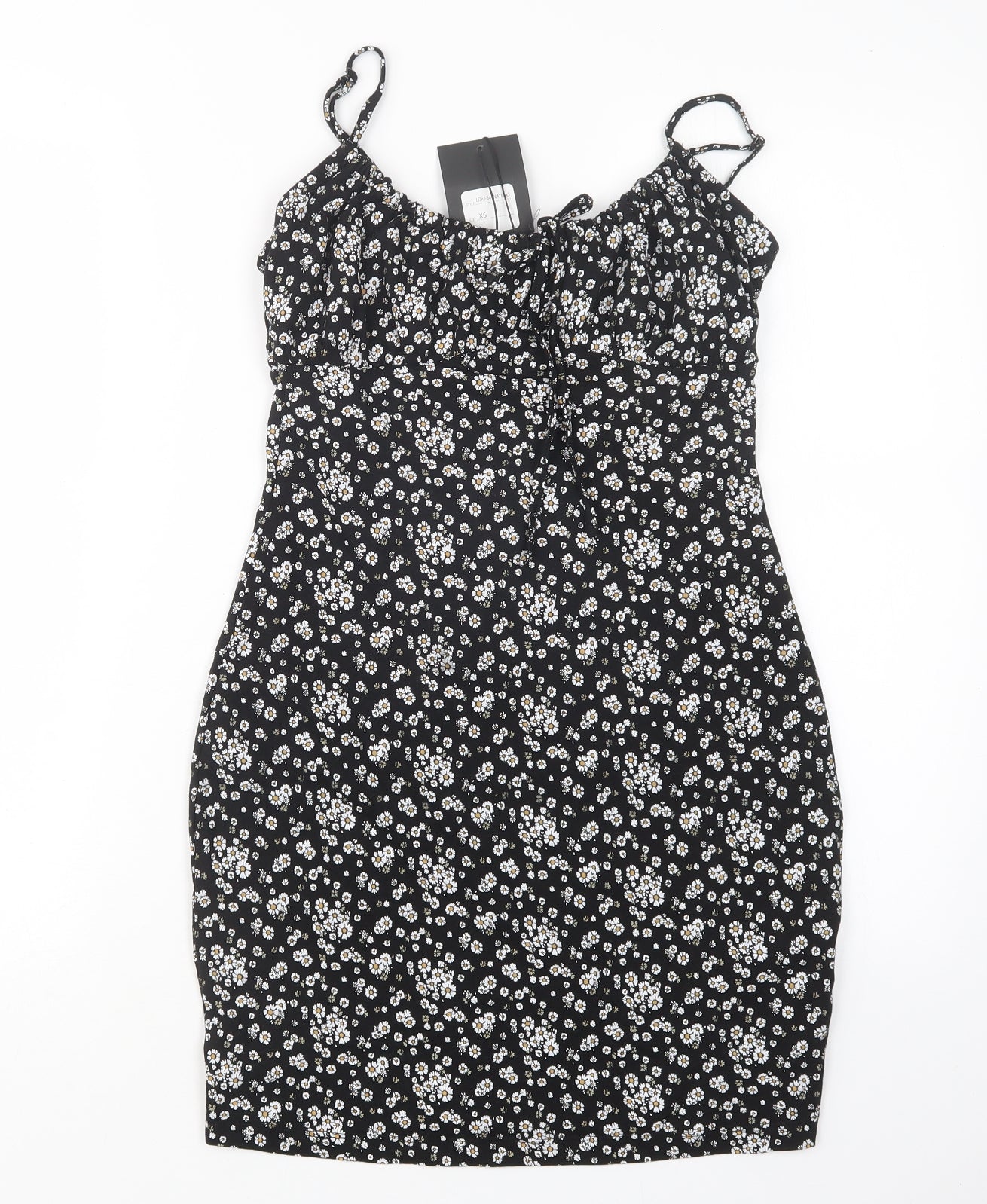 Brave Soul Womens Multicoloured Floral Cotton Tank Dress  Size XS  Round Neck