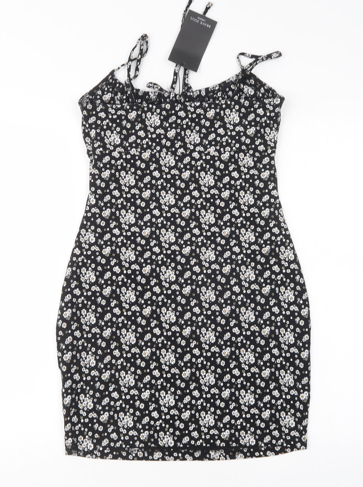 Brave Soul Womens Multicoloured Floral Cotton Tank Dress  Size XS  Round Neck