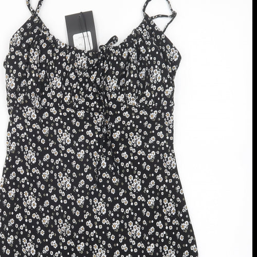 Brave Soul Womens Multicoloured Floral Cotton Tank Dress  Size XS  Round Neck