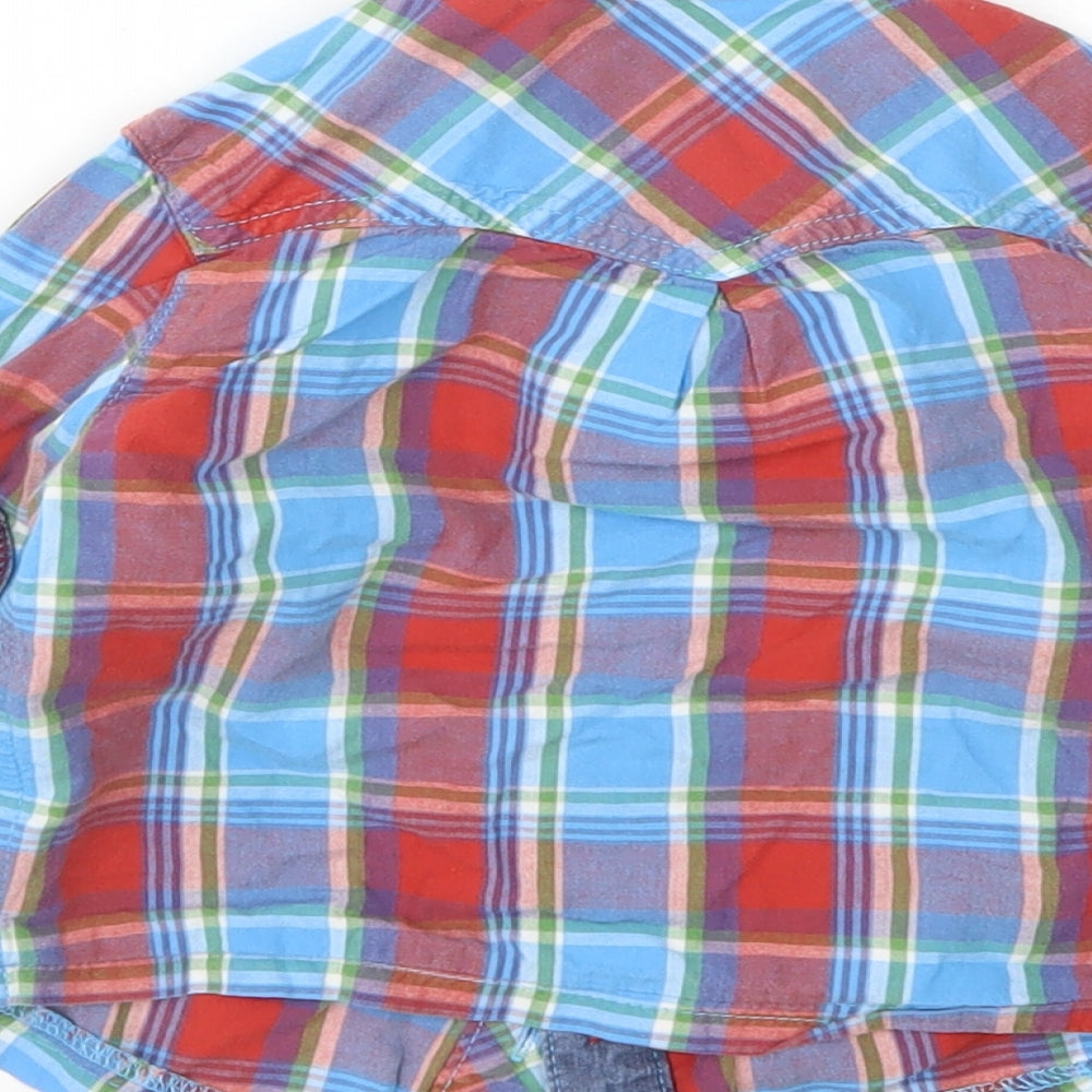 John Lewis Boys Multicoloured Plaid Cotton Basic Button-Up Size 12-18 Months Collared