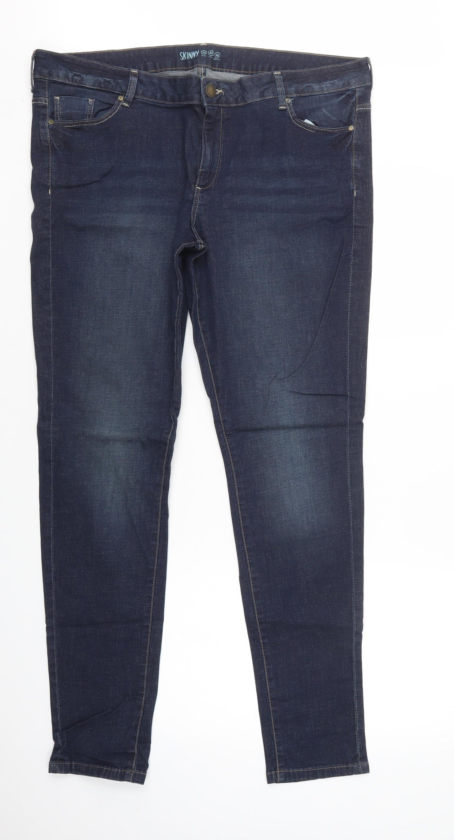 Denim CO Womens Blue  Cotton Skinny Jeans Size 20 L32 in Regular