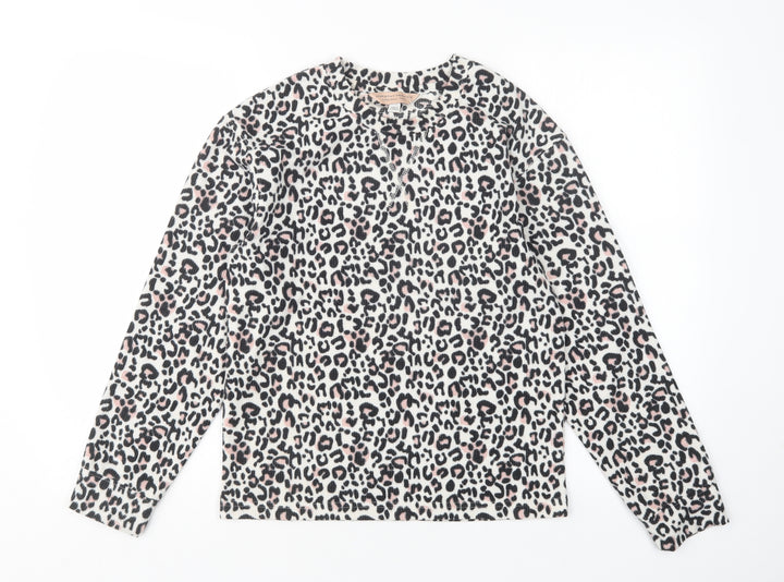 Dorothy Perkins Womens Multicoloured Animal Print Polyester Top Pyjama Top Size XS