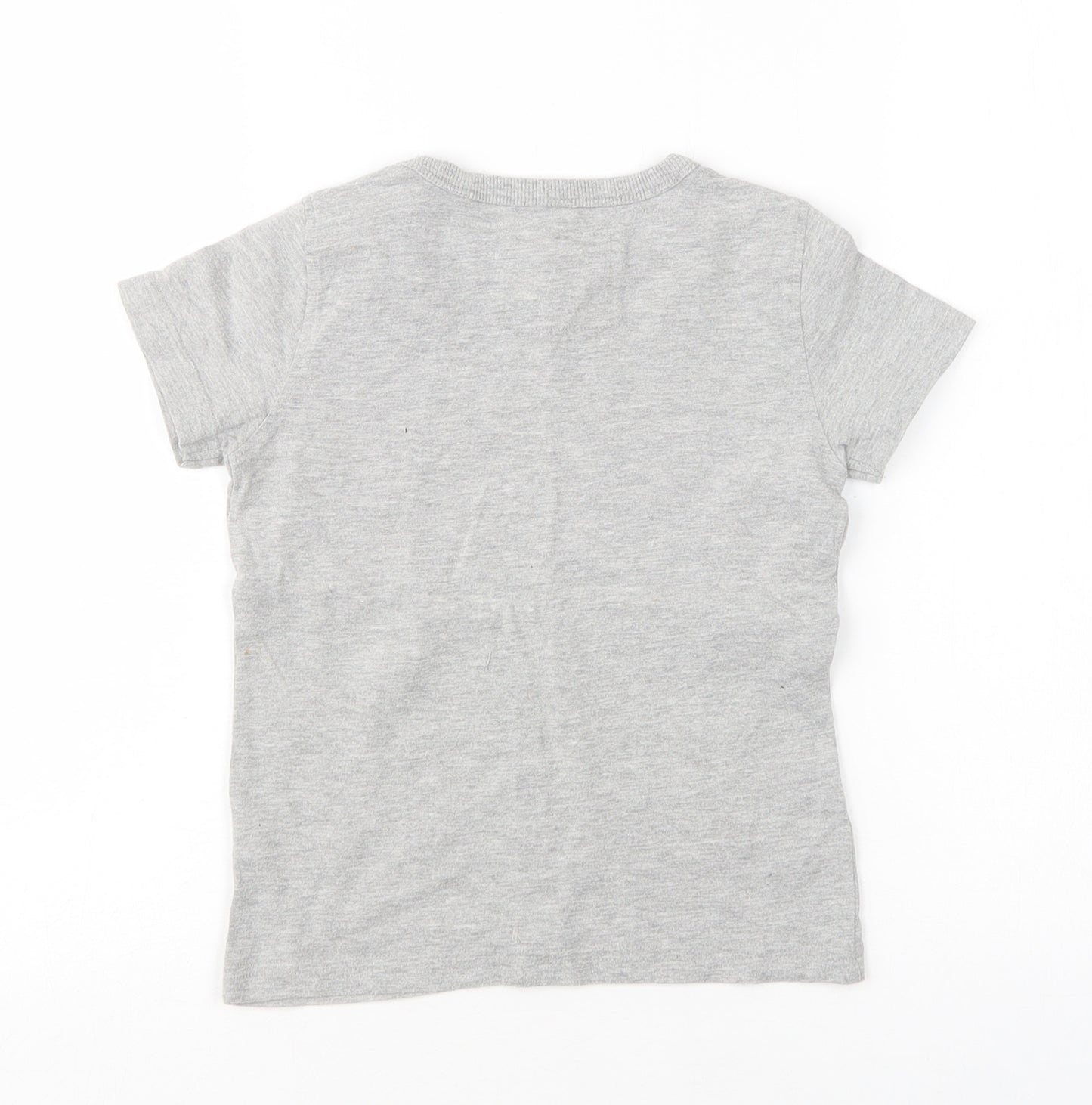 NEXT Boys Grey  Cotton Basic T-Shirt Size 2-3 Years Round Neck