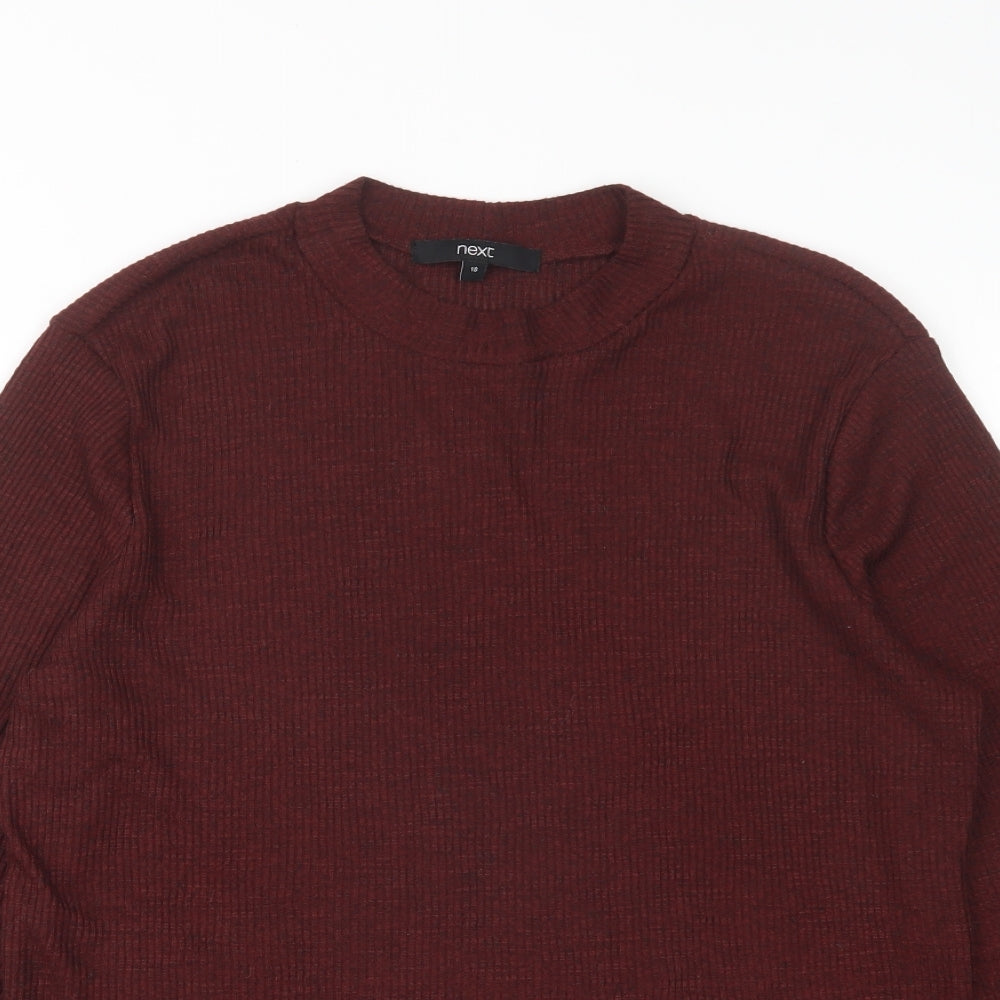 NEXT Womens Brown Round Neck  Polyester Pullover Jumper Size 18