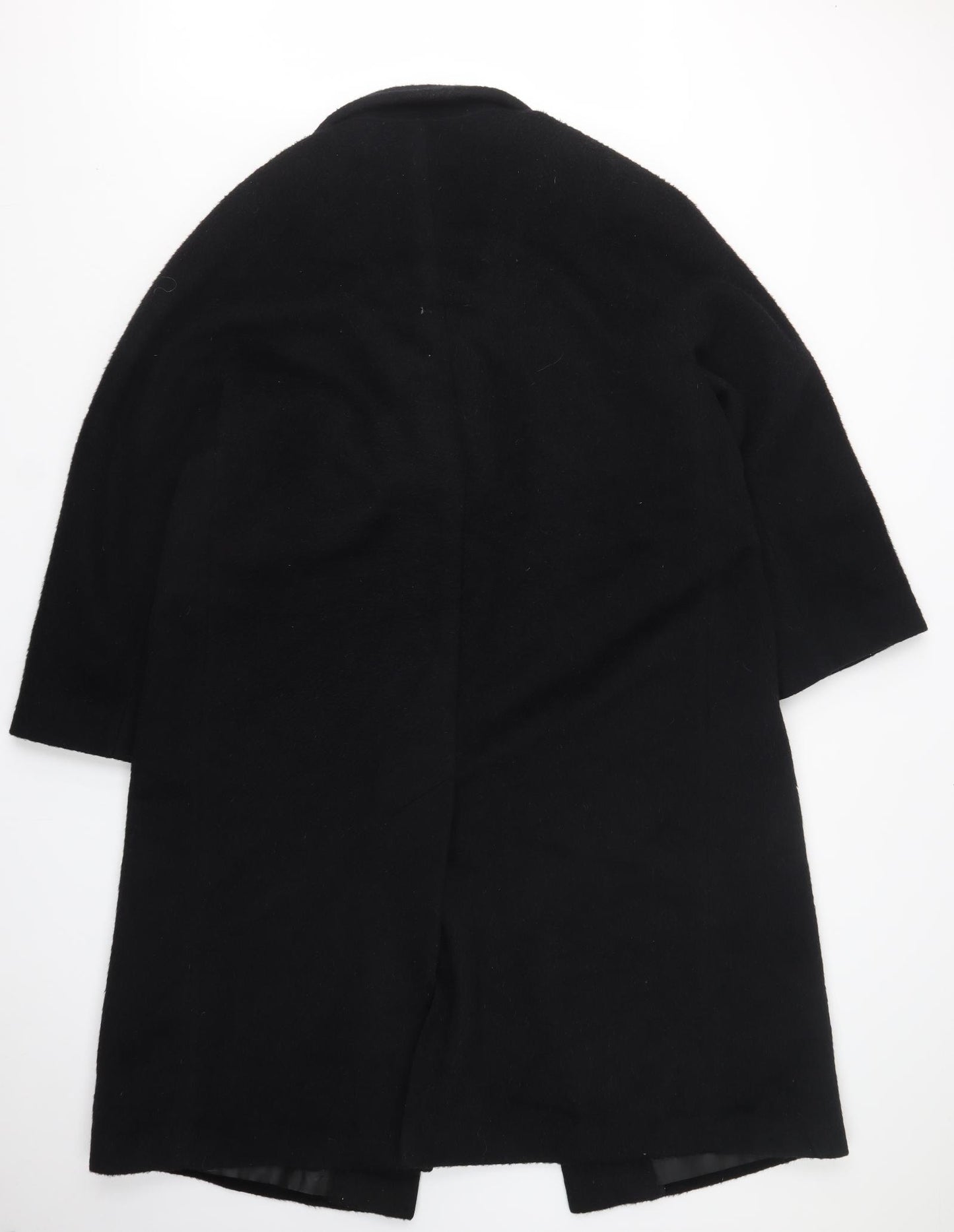 M&S Womens Black   Overcoat Coat Size 18