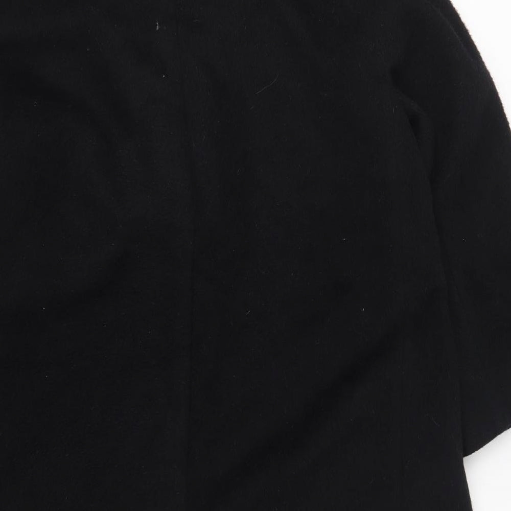 M&S Womens Black   Overcoat Coat Size 18