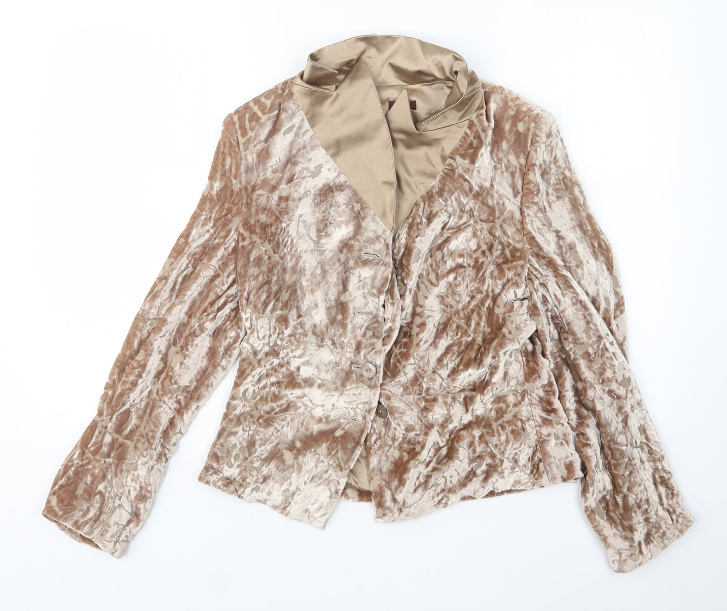 Renato Nucci Womens Brown  Viscose Jacket Blazer Size 14