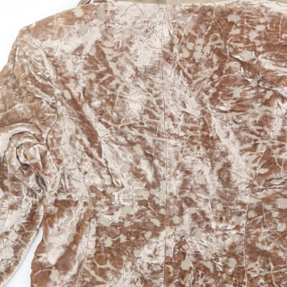 Renato Nucci Womens Brown  Viscose Jacket Blazer Size 14