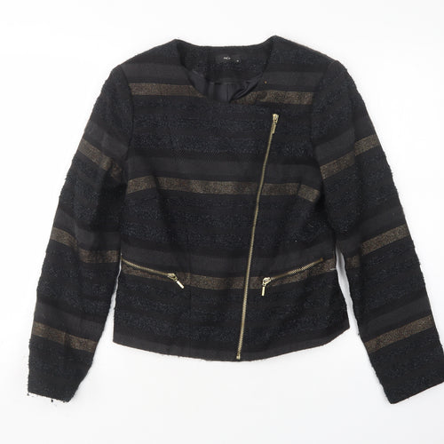 M&CIO Womens Multicoloured Striped  Jacket  Size 10