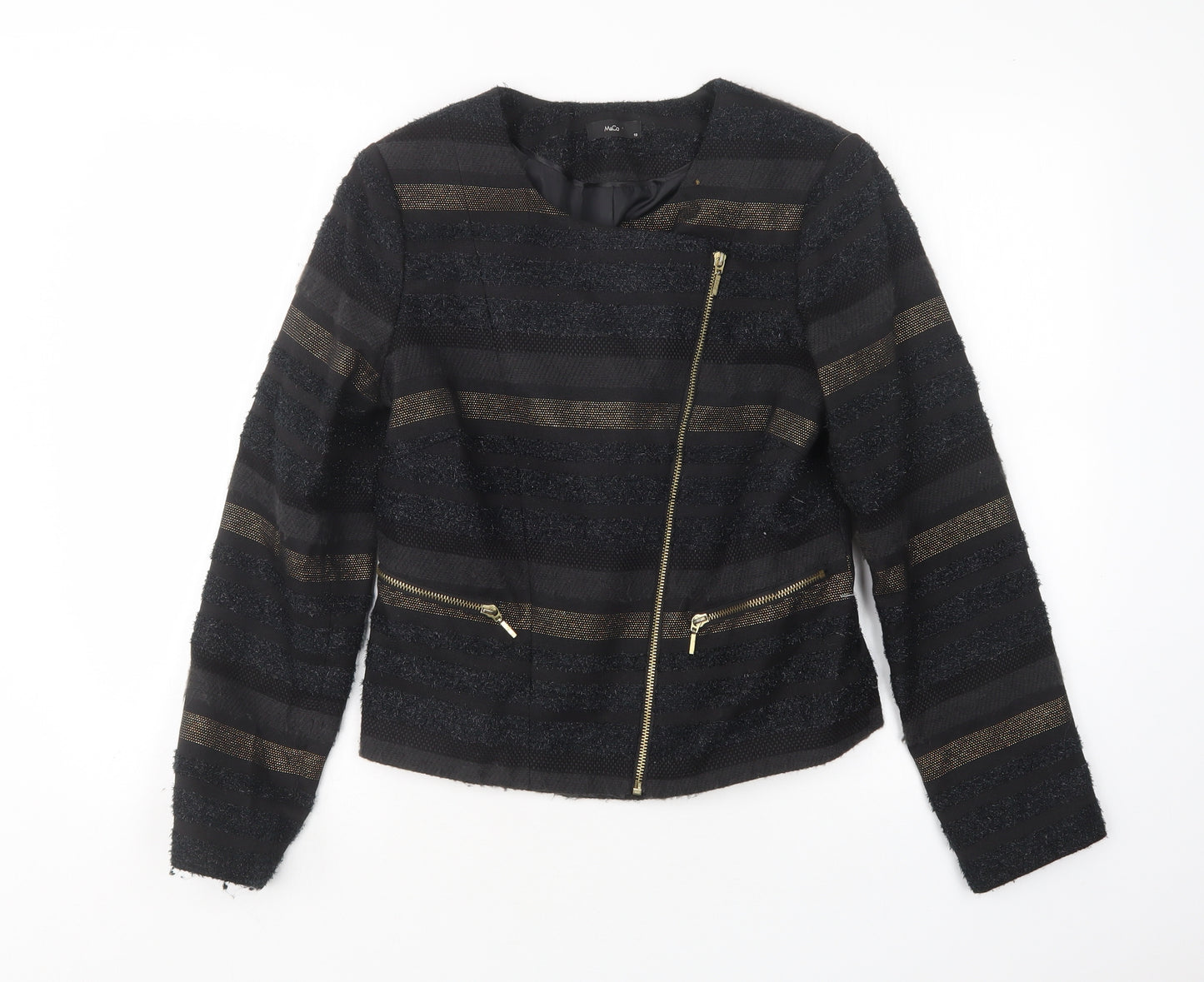 M&CIO Womens Multicoloured Striped  Jacket  Size 10