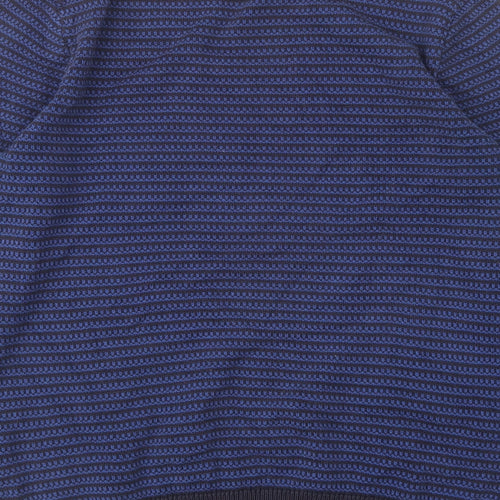 M&S Mens Multicoloured Round Neck Striped Cotton Pullover Jumper Size M