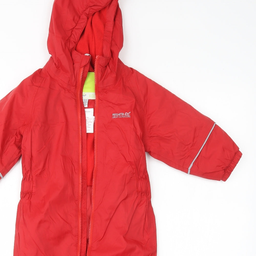 Regatta Boys Red   Rain Coat Snowsuit Size 2-3 Years