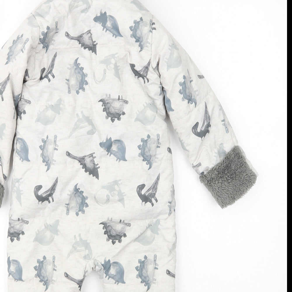 TU Boys Multicoloured   Rain Coat Snowsuit Size 18-24 Months    - Dinosaur