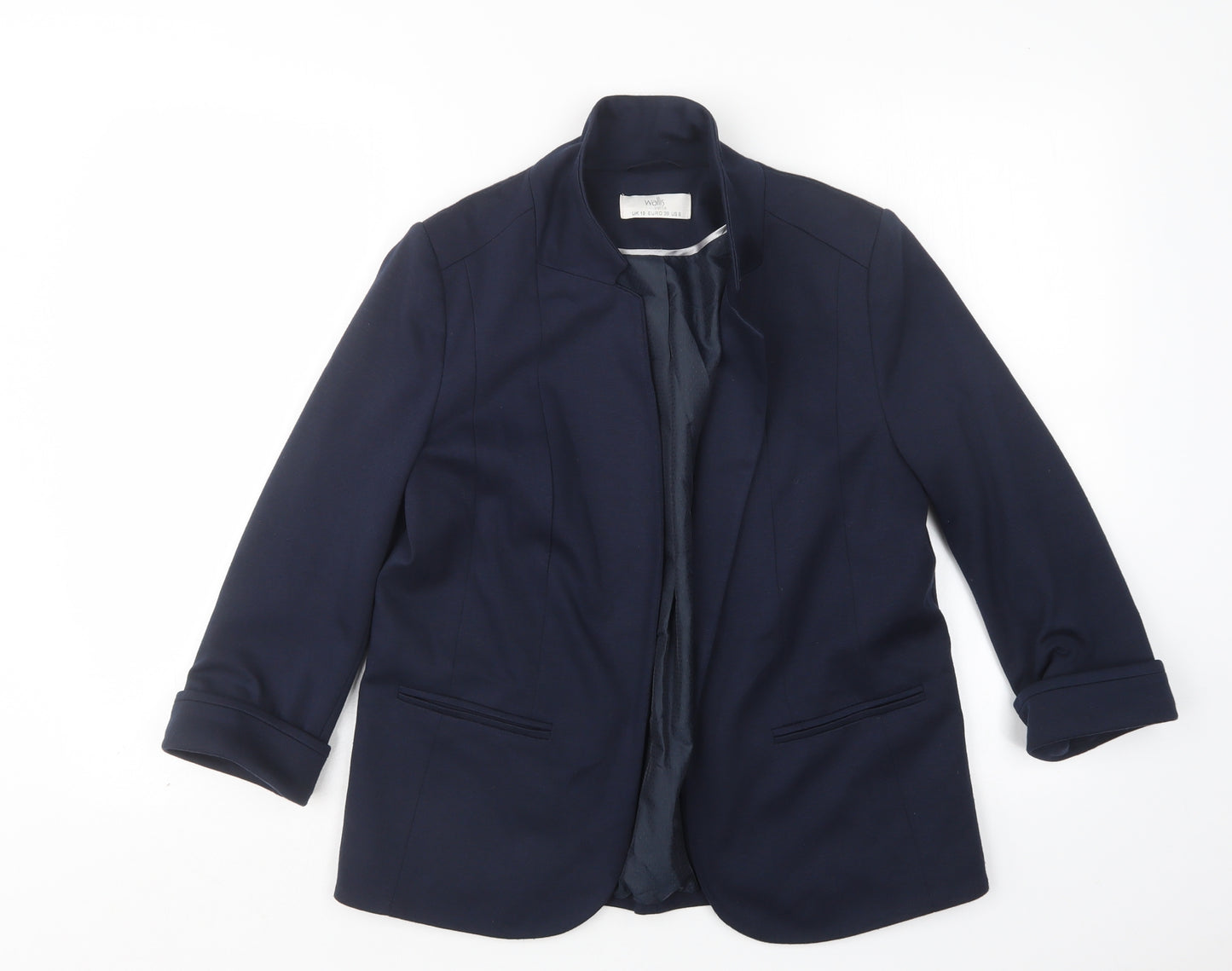 Wallis Womens Blue  Polyester Jacket Blazer Size 10