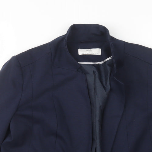 Wallis Womens Blue  Polyester Jacket Blazer Size 10