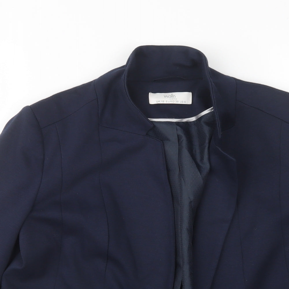 Wallis Womens Blue  Polyester Jacket Blazer Size 10