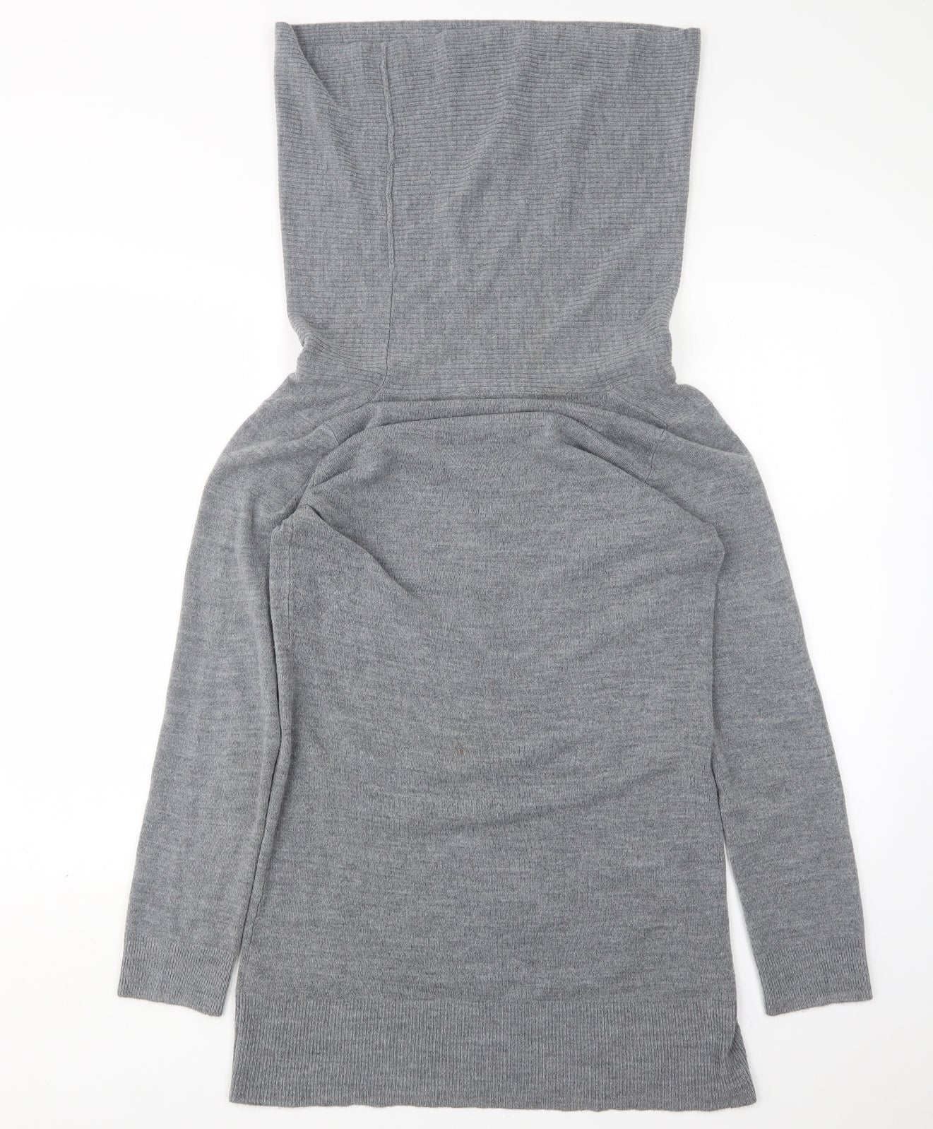 Natural Republic Womens Grey Roll Neck  Acrylic Pullover Jumper Size M