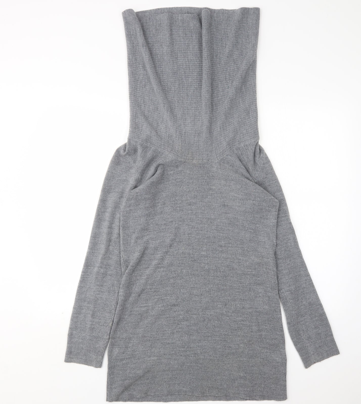 Natural Republic Womens Grey Roll Neck  Acrylic Pullover Jumper Size M
