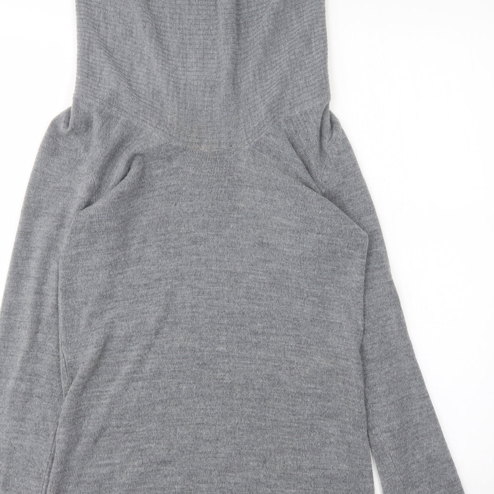 Natural Republic Womens Grey Roll Neck  Acrylic Pullover Jumper Size M