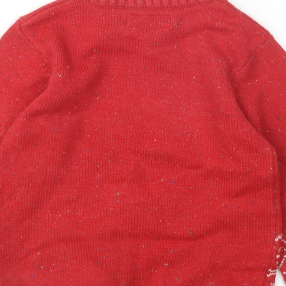 NEXT Boys Multicoloured Round Neck Argyle/Diamond Acrylic Pullover Jumper Size 6 Years   - ch