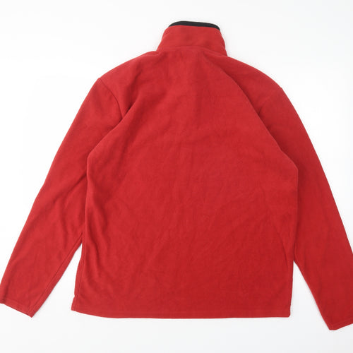 Atlas Mens Red  Polyester Pullover Sweatshirt Size M
