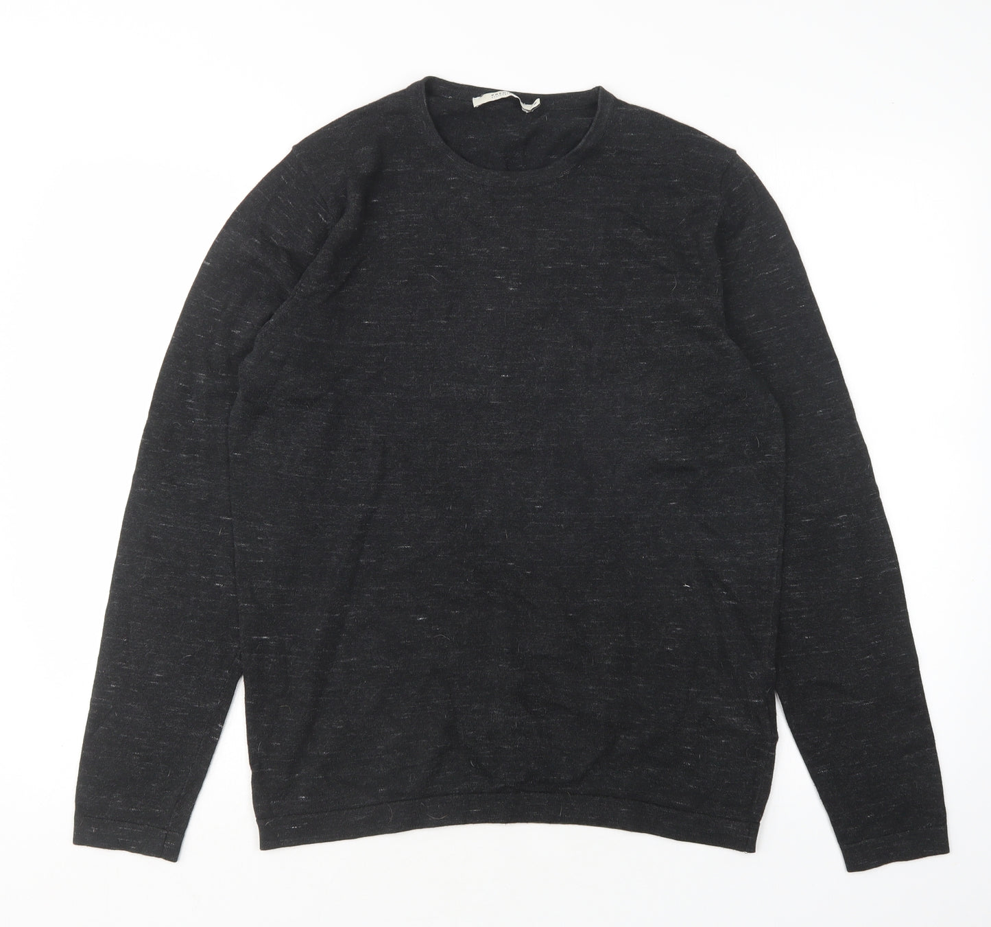 JACK & JONES Mens Grey Round Neck  Cotton Pullover Jumper Size M