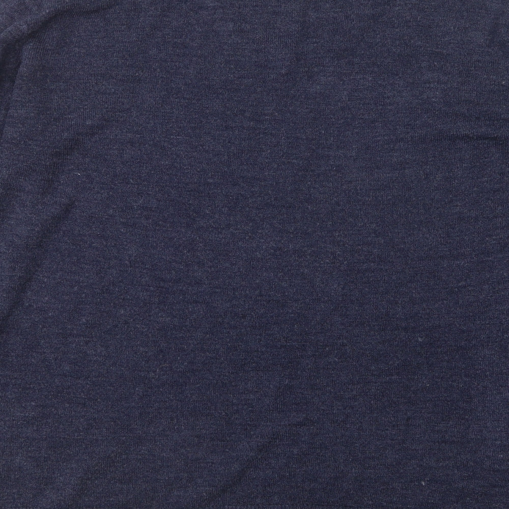 Easy Mens Blue V-Neck  Acrylic Pullover Jumper Size XL