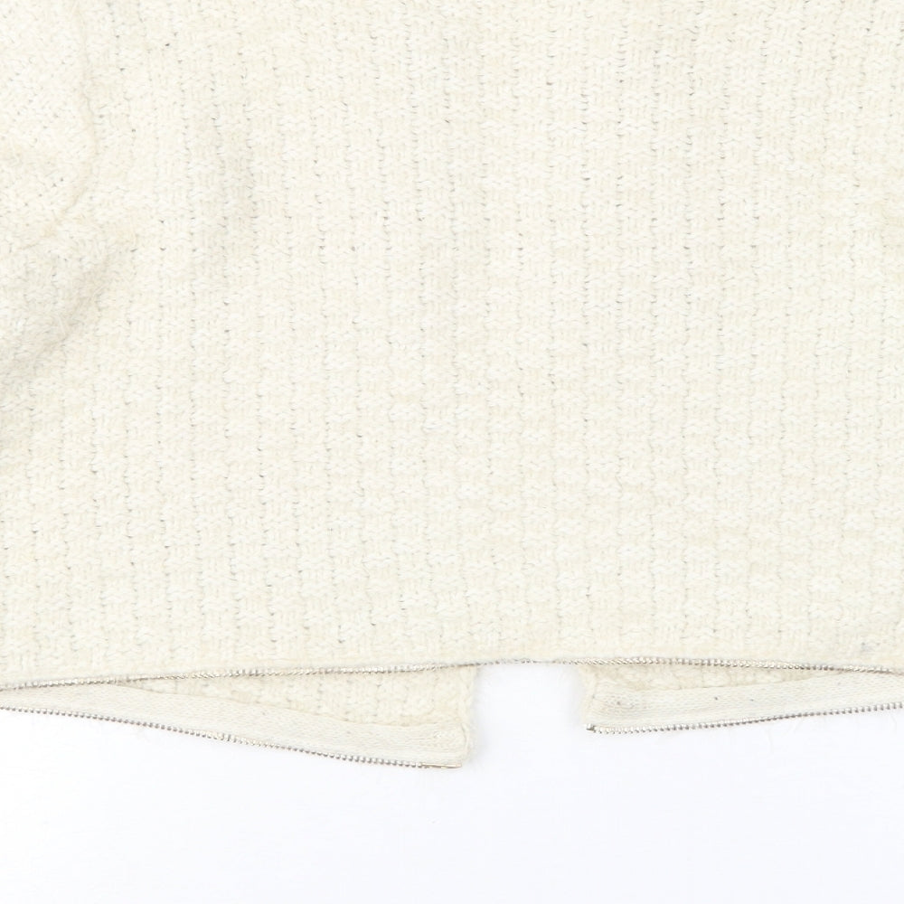 Quiz Womens Beige Round Neck   Cardigan Jumper Size S