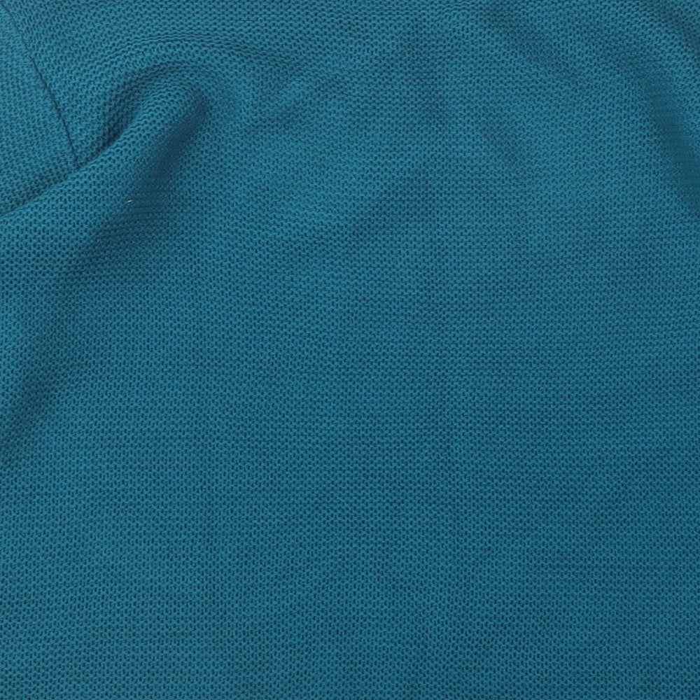 Ivy Womens Green V-Neck  Acrylic Pullover Jumper Size L