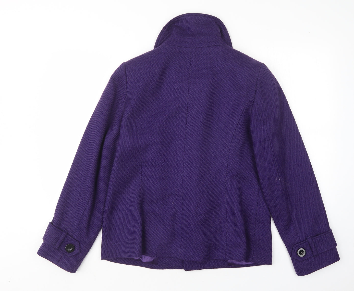 M&Co Womens Purple   Overcoat Coat Size 14