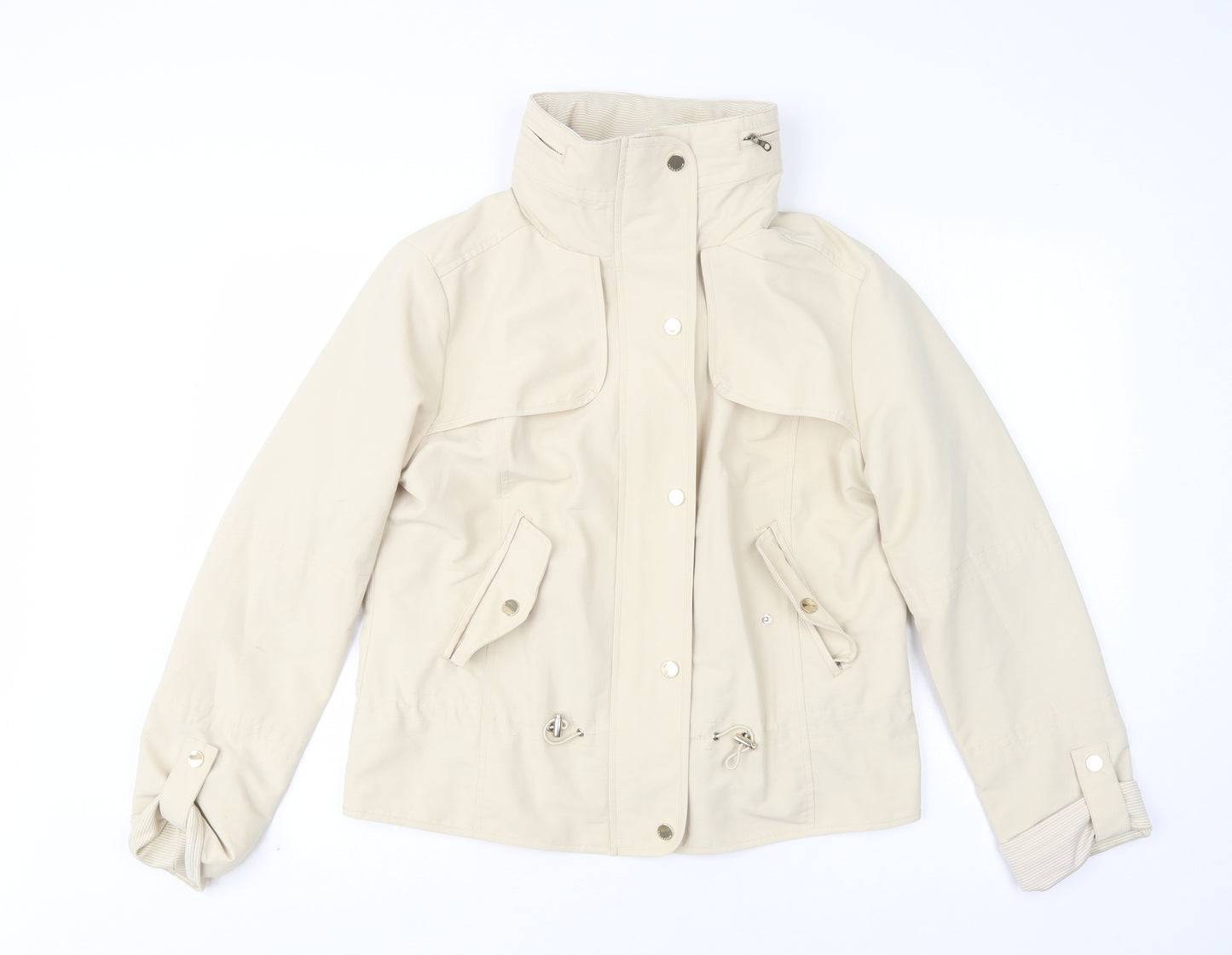 M&S Womens Beige   Overcoat Coat Size 12