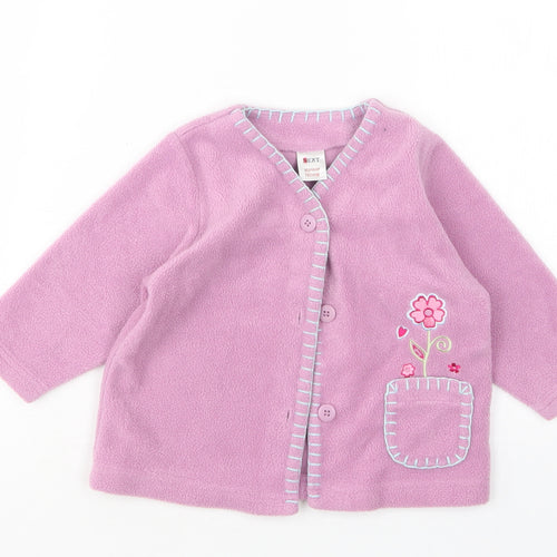 NEXT Girls Pink  Polyester Cardigan Jumper Size 9-12 Months