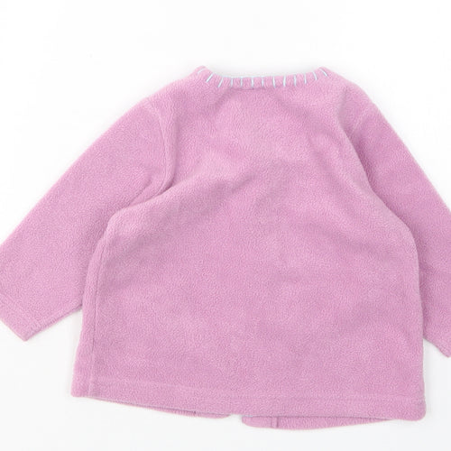 NEXT Girls Pink  Polyester Cardigan Jumper Size 9-12 Months