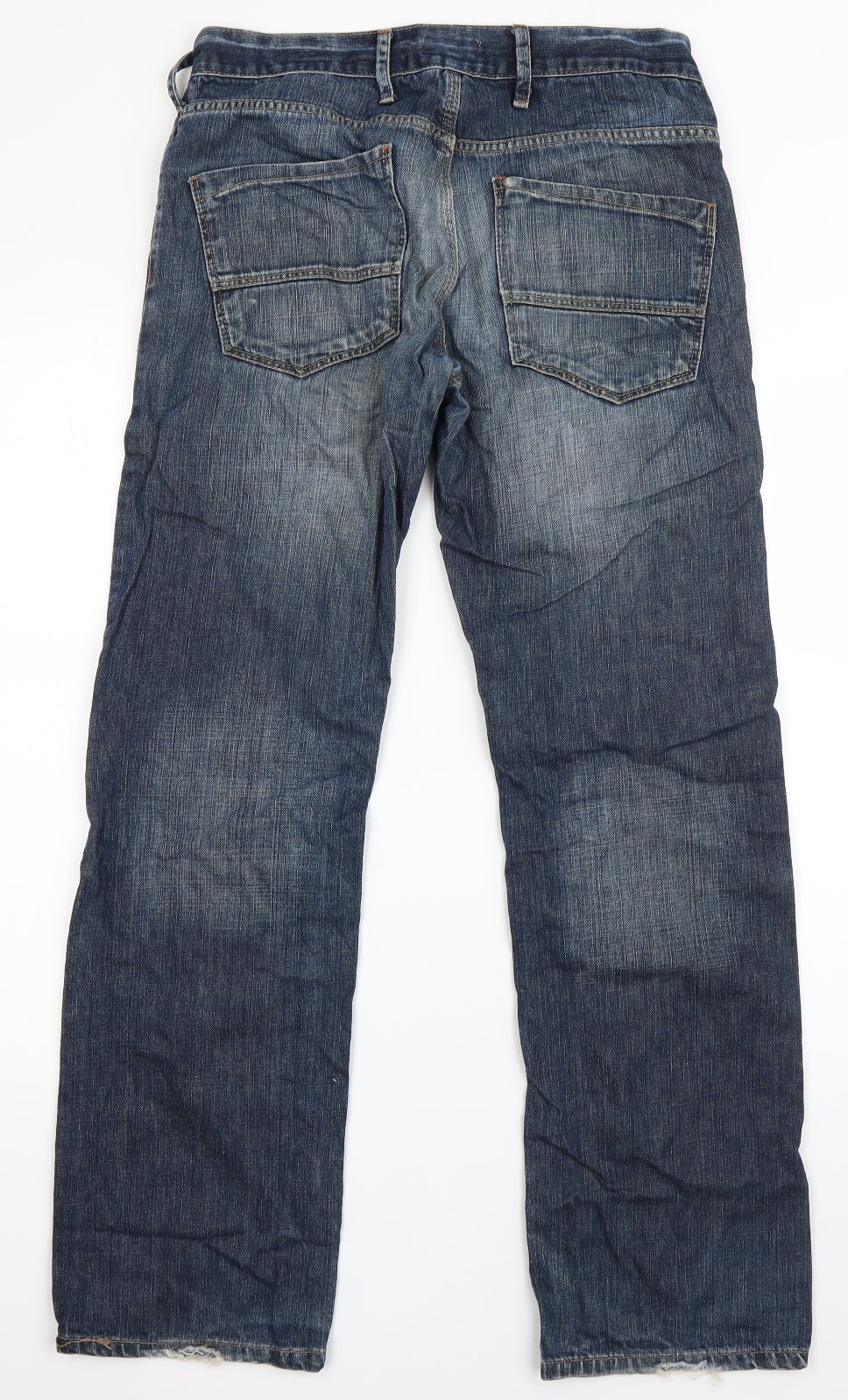 NEXT Mens Blue  Cotton Straight Jeans Size 30 L28 in Regular