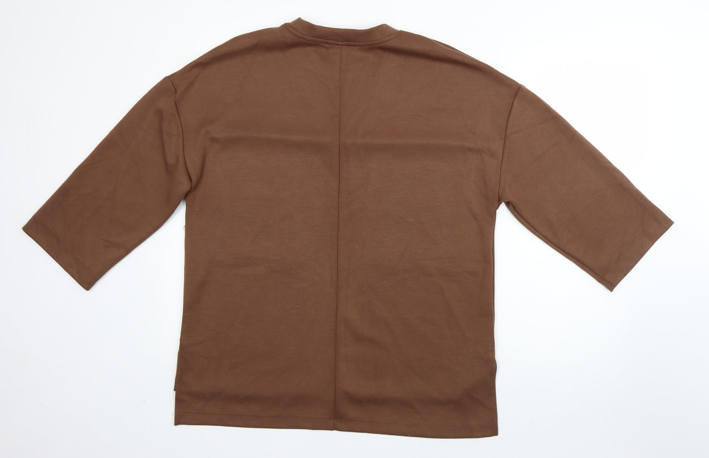 Primark Womens Brown Round Neck  Viscose Pullover Jumper Size S