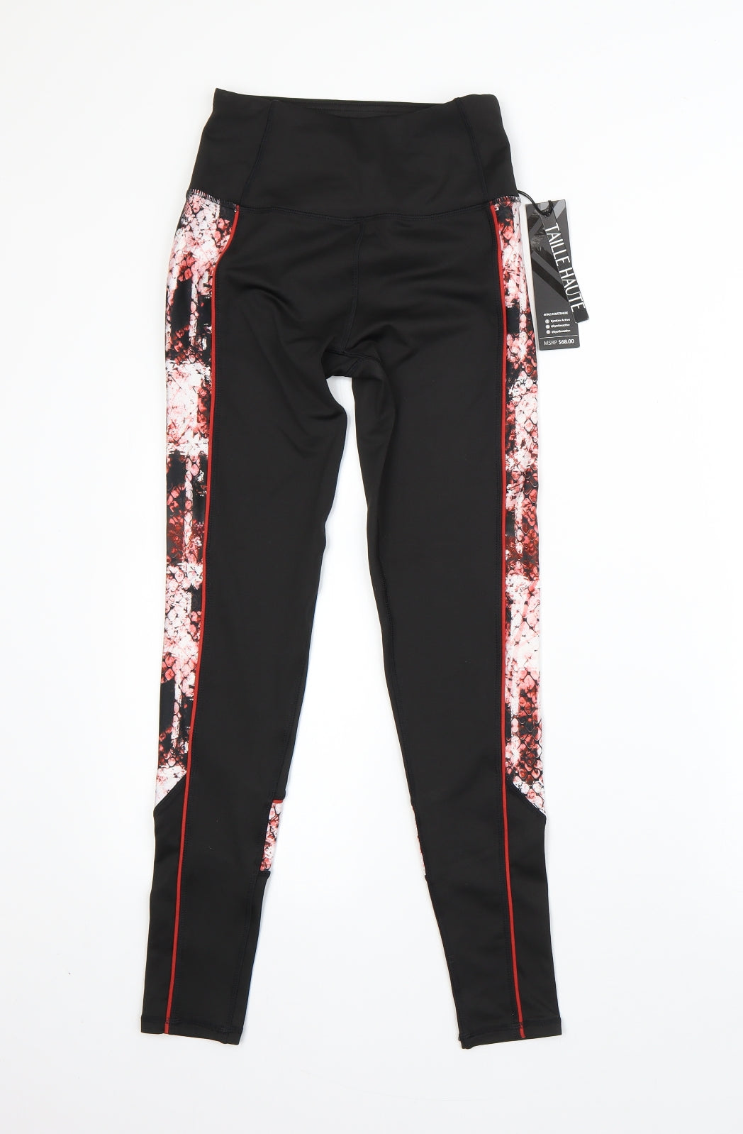 Kyodan Womens Black Animal Print Polyester Compression Leggings Size XS L26 in Regular
