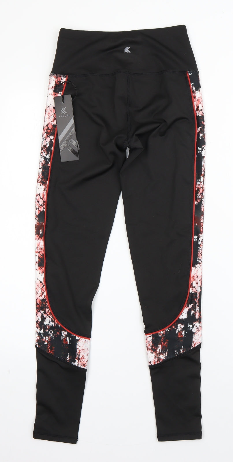Kyodan Womens Black Animal Print Polyester Compression Leggings Size XS L26 in Regular