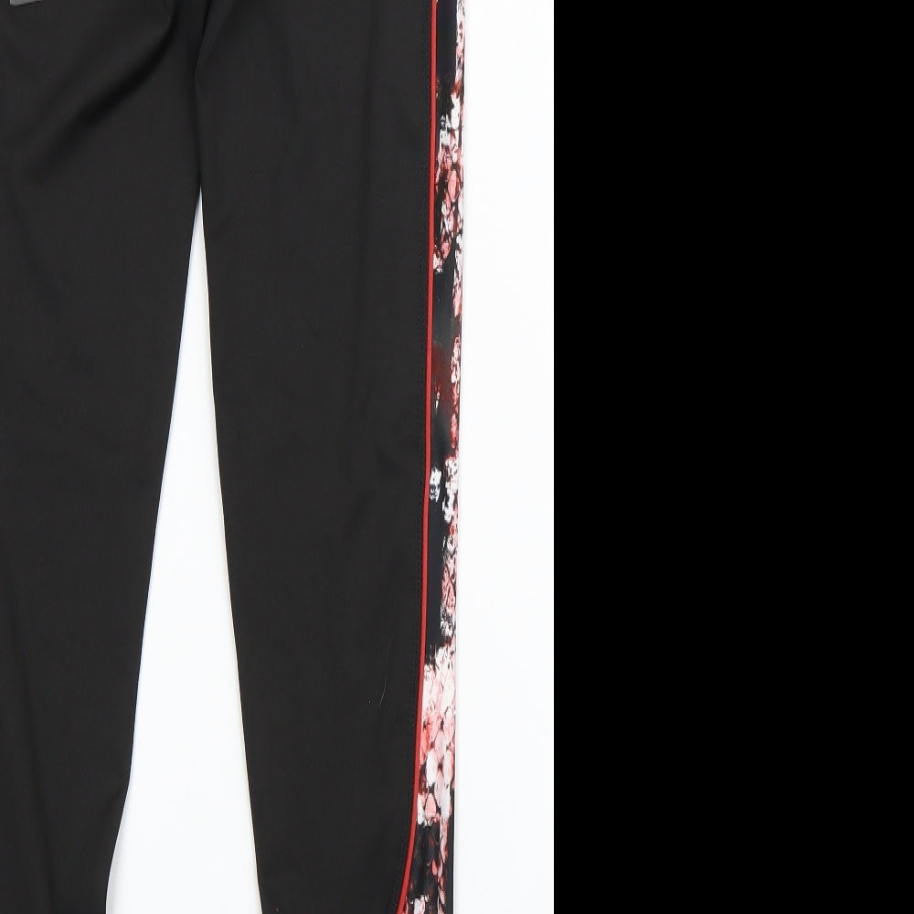 Kyodan Womens Black Animal Print Polyester Compression Leggings Size XS L26 in Regular