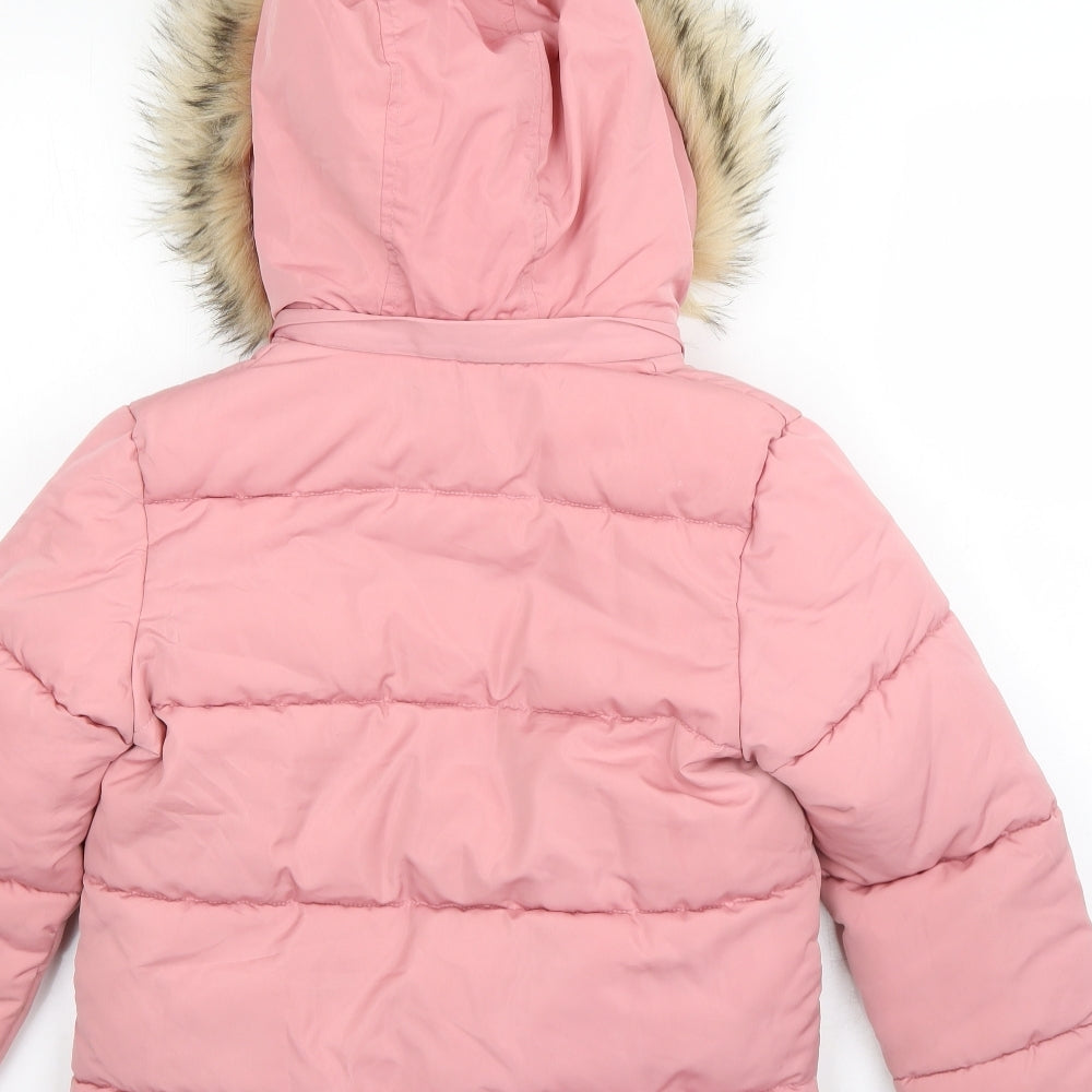 Primark Girls Pink   Puffer Jacket Coat Size 9-10 Years  Zip