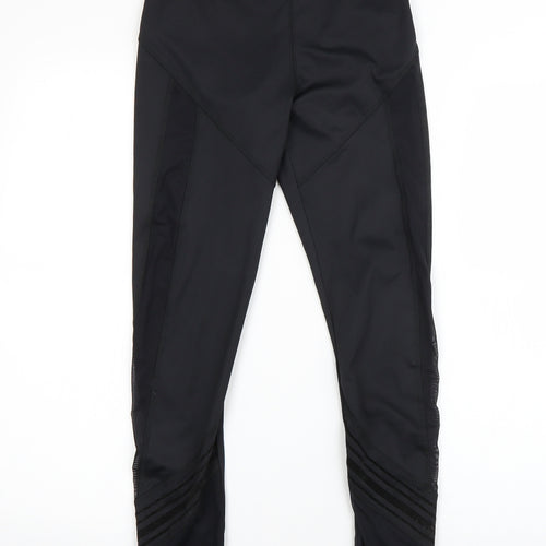 Workout Womens Black  Polyester Compression Leggings Size XS L26 in Regular