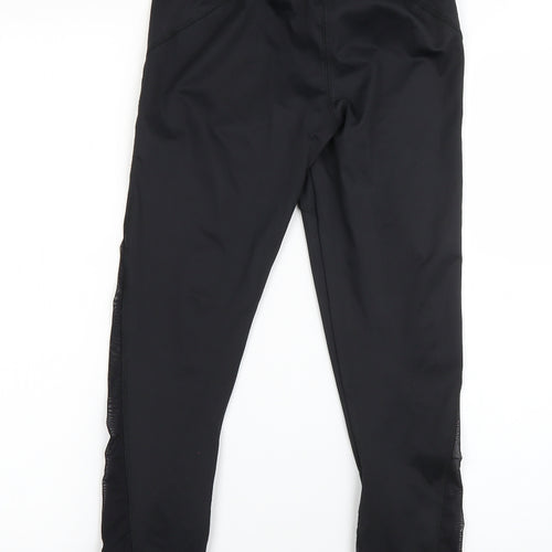 Workout Womens Black  Polyester Compression Leggings Size XS L26 in Regular