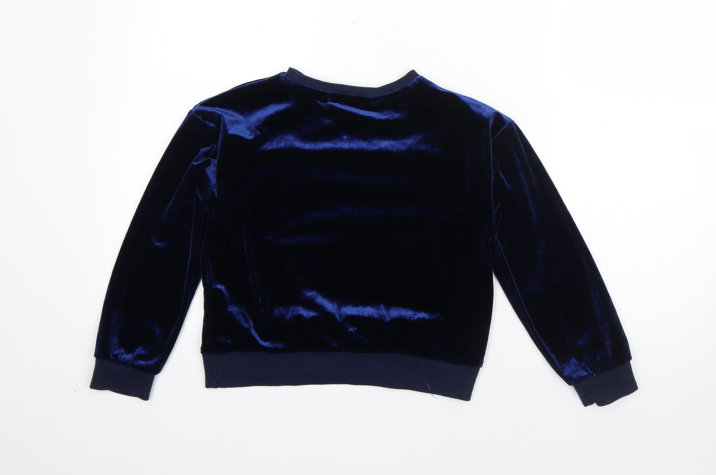 Very Girls Blue Round Neck  Polyester Pullover Jumper Size 9 Years