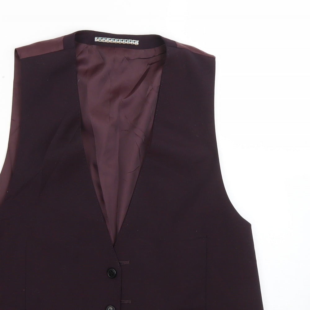 Preworn Mens Purple   Jacket Waistcoat Size 42