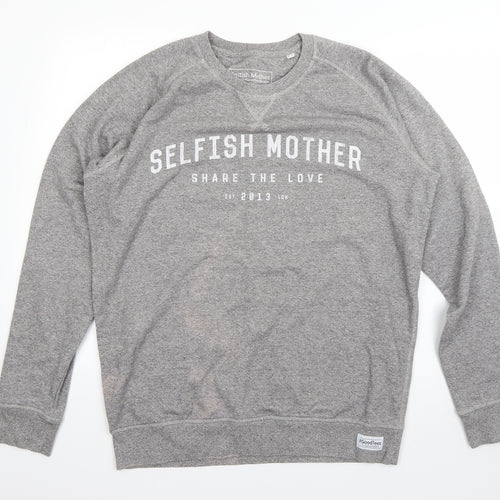 Stanley / Stella Womens Grey  Cotton Pullover Sweatshirt Size XL