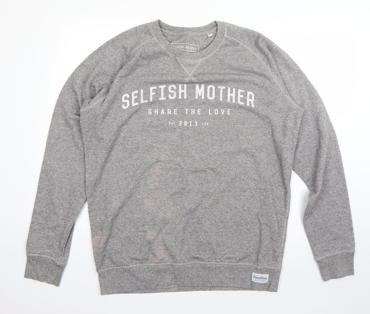 Stanley / Stella Womens Grey  Cotton Pullover Sweatshirt Size XL